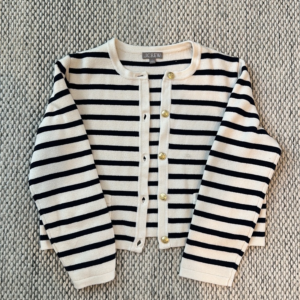 J.Crew Emilie Patch-Pocket Sweater Lady Jacket - L